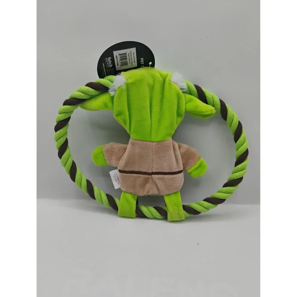 Star Wars Dog Toy Pet OS Green New Yoda Plush Rope Ring Tug Toy